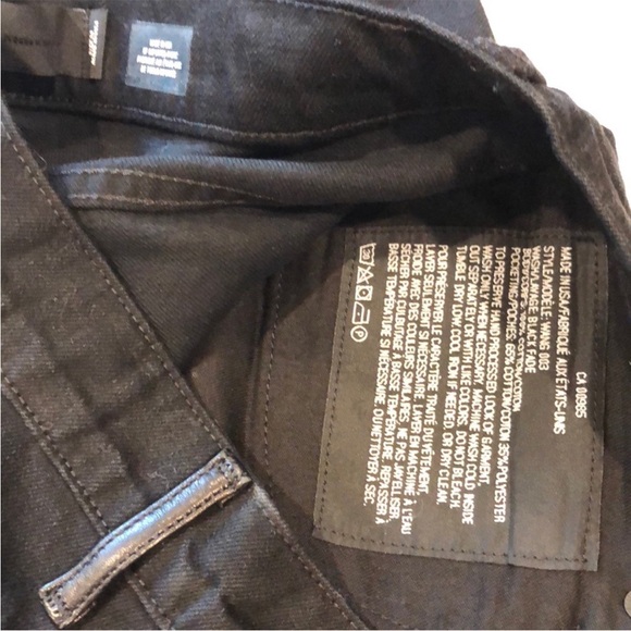 Alexander Wang 003 BoyFit In Black Oversized Jeans Size 25 - Picture 4 of 5